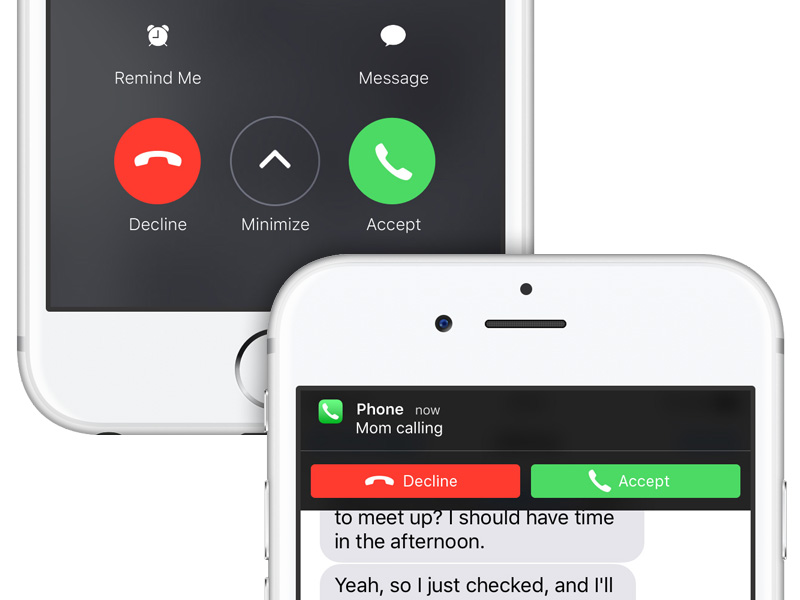 iphone incoming call psd