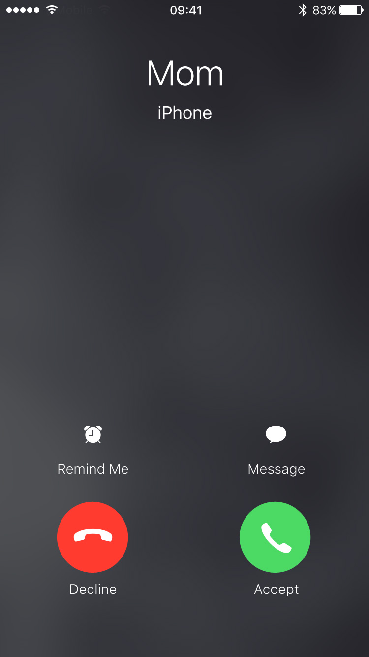 skype incoming call screen