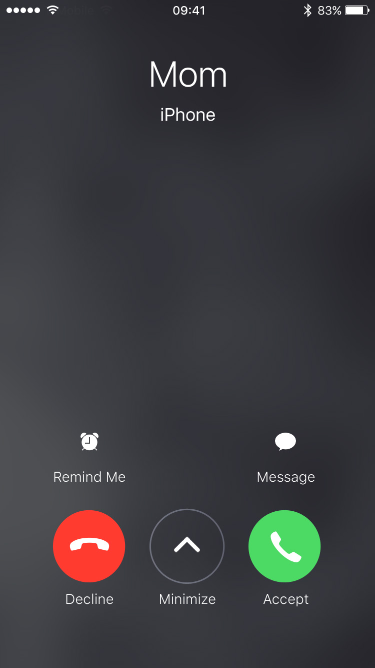 iphone call screen psd